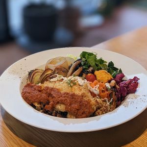 Vegan Tofu Katsu Salad Bowl at Five Seventh - 칠분의 오  in Jeju