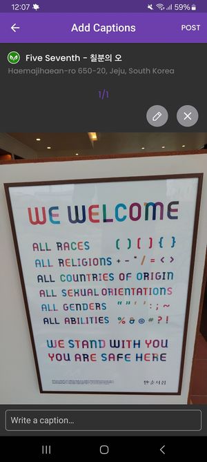 Can definitely feel this vibe here. at Five Seventh - 칠분의 오  in Jeju