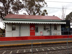 Tram Stop that doubles as a vegan cafe! at For Change in Middle Park