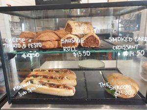 Savoury display cabinet at For Change in Middle Park