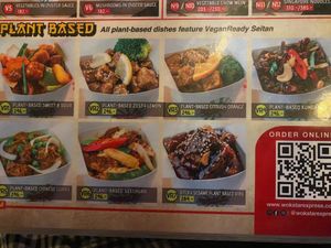 Plant based menu  at Wok Star Express in Phuket