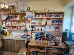 Dry goods for sale at Loving Hut - Tsagaan Khaalga in Ulaanbaatar