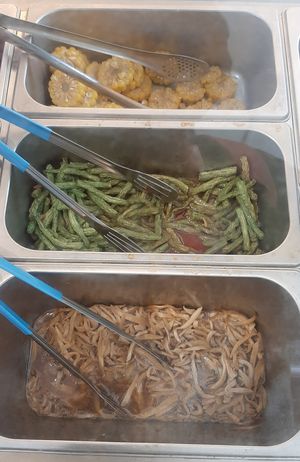 Vegan buffet lunch at Loving Hut - Tsagaan Khaalga in Ulaanbaatar