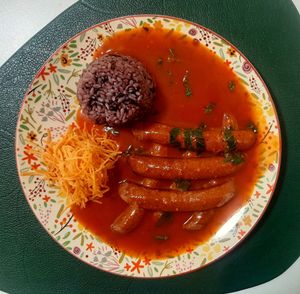 Vegan fried sausage at Loving Hut - Tsagaan Khaalga in Ulaanbaatar