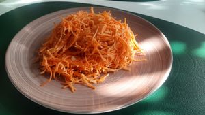 Carrot salad at Loving Hut - Tsagaan Khaalga in Ulaanbaatar