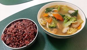 Mini hot pot at Loving Hut - Tsagaan Khaalga in Ulaanbaatar