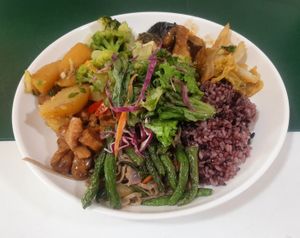 Buffet  at Loving Hut - Tsagaan Khaalga in Ulaanbaatar