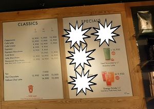 2 options on the "specials" have "vegan" label. Please double-check the ingredients before ordering. 
Everything on the "classics" can be made with plant-based milk at request. at Coffee Fellows - Seoul St in Ulaanbaatar