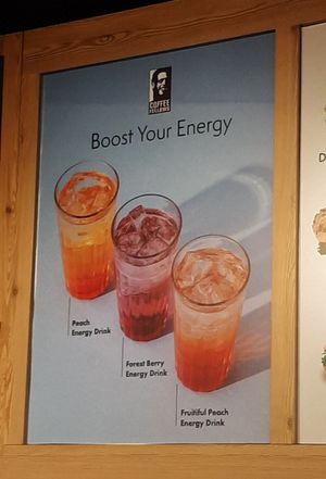 These energy drinks had "vegan" label on the "specials" menu. Please double-check the ingredients (syrup, ...etc.) before ordering. at Coffee Fellows - Seoul St in Ulaanbaatar