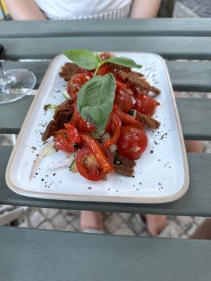 Bread salad  at Boca Bistro in Lisbon
