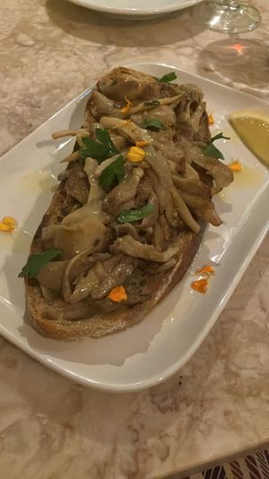 Sautéed wild mushrooms on toast  at Boca Bistro in Lisbon