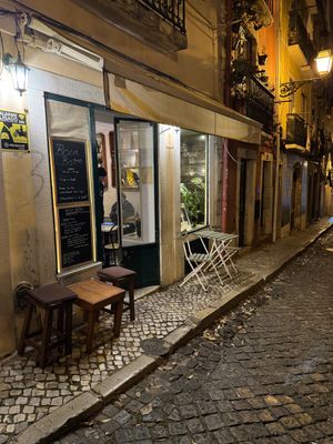 Outside  at Boca Bistro in Lisbon