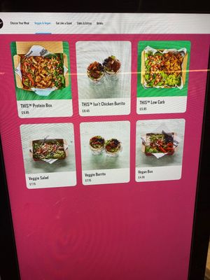 Vegan menu at Chilango in Croydon