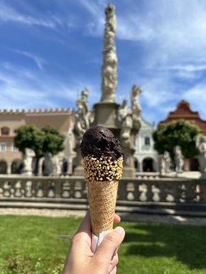 Belgian chocolate   at Gelato Jadran in Telc