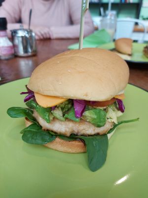 The Oli burger 😍 at Ladle & Leaf Cafe in Burnie
