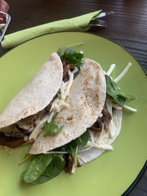 Mock duck tacos   at Ladle & Leaf Cafe in Burnie