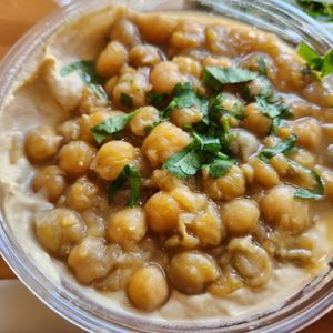 Hummus at Hummus Bardichev - ברדיצ'ב חומוס ואוכל - Carmel Center in Haifa