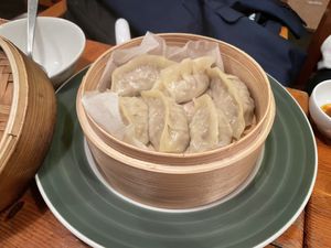 Steam gyoza  at Mominoki House in Tokyo