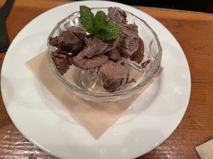 Cocoa ice cream  at Mominoki House in Tokyo