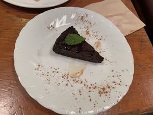 Chocolate cake at Mominoki House in Tokyo