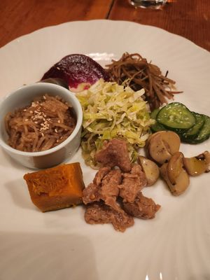 Vegan meal at Mominoki House in Tokyo