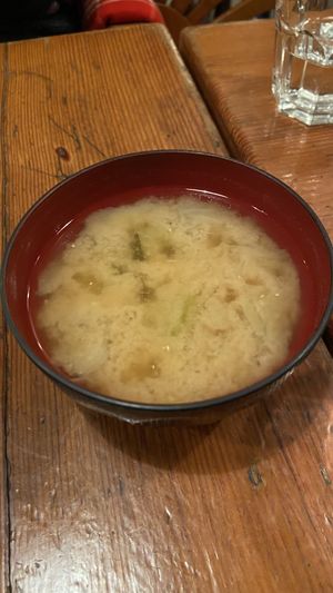 Miso soup   at Mominoki House in Tokyo