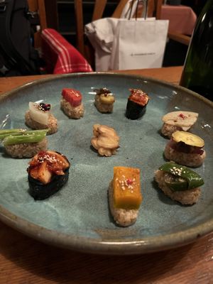 Vegan sushi 🌱🍣  at Mominoki House in Tokyo