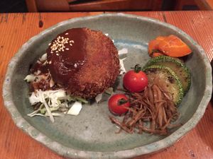 potato croquettes at Mominoki House in Tokyo