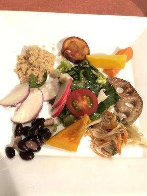 Vegetables at lunch at Mominoki House in Tokyo