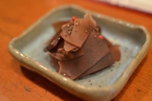 Sweet red-bean jelly at Mominoki House in Tokyo