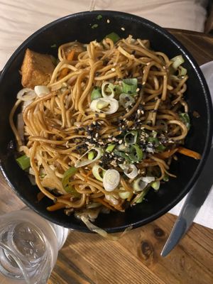Spicy tofu noodles  at Gems in Mellieha