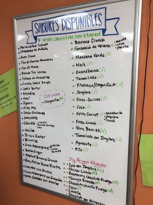 Menu  at Jendy's Heladería Artesanal in Caguas