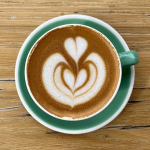 Oat milk cappuccino   at Kaffe Landskap in Denver