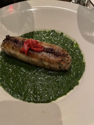 Braciole with pesto at Vedge in Philadelphia