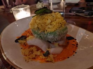 Stuffed avocado at Vedge in Philadelphia