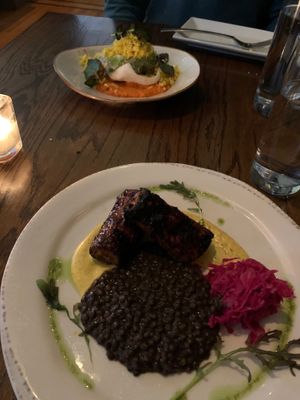 Stuffed avo- i always have to get this. And carrot the lentils with the carrot were UNREAL at Vedge in Philadelphia