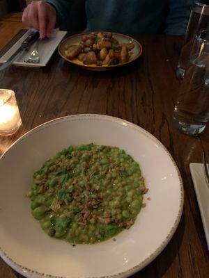 Potatoes and spring beans dish at Vedge in Philadelphia