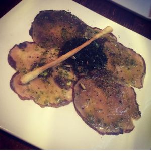 portobello carpaccio  at Vedge in Philadelphia