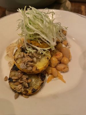 Squash and white beans  at Vedge in Philadelphia