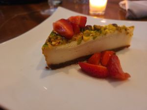 Strawberry Rose Cheesecake at Vedge in Philadelphia