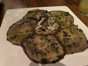 Smoked Portabella Carpaccio  at Vedge in Philadelphia