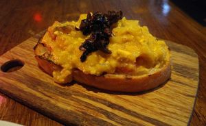 SCRAMBLED TOMATOES - toast, smoked mushroom at Vedge in Philadelphia