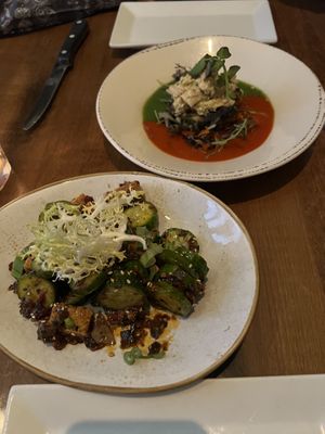 Cucumbers great !! Grilled avocado super   at Vedge in Philadelphia