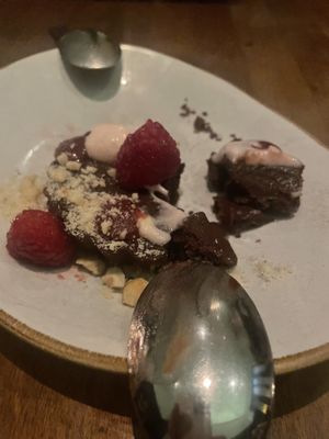 Chocolate raspberry tart - amazing!   at Vedge in Philadelphia