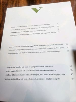  at Vedge in Philadelphia