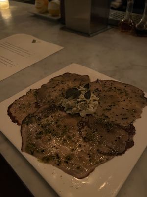 Portabbello carpaccio  at Vedge in Philadelphia