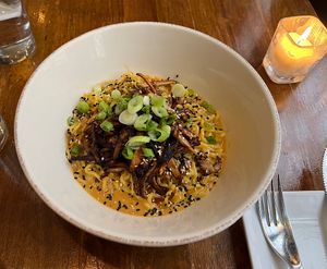 Spicy Dan Dan Noodles  at Vedge in Philadelphia