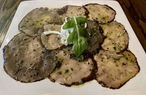 Smoked portobello carpaccio  at Vedge in Philadelphia