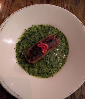 Eggplant Braciole (This was my favorite - resembled sausage) at Vedge in Philadelphia