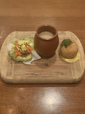 “Snacks” course. Turnip and Kombu Dashi was phenomenal.   at Vedge in Philadelphia